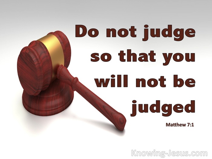 Do Not Judge Bible Verse Meaning